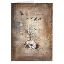 Dead tree dark art greeting card