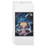 Dead tree red mountains yellow planet space rack cards