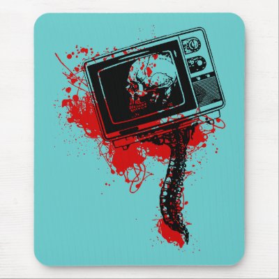 DEAD TV SET MOUSE PAD by nassosvakalis