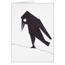 DEAD WALKER RAVEN GREETING CARD