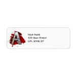 Deadly Design Monogram Letter A Custom Return Address Label
