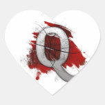 Deadly Design Monogram Letter Q Stickers