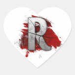 Deadly Design Monogram Letter R Sticker