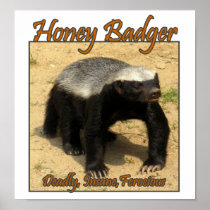 Deadly, Insane, Ferocious Honey Badger Print