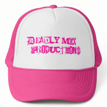 Deadly Mix Productions Trucker Cap (Hot Pink) hats