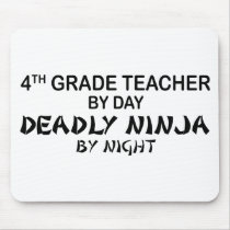 Deadly Ninja by Night - 4th Grade Mouse Pads