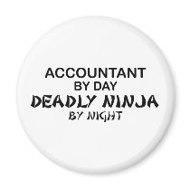 Deadly Ninja by Night - Accountant Fridge Magnet