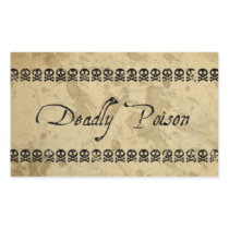 Deadly Poison Stickers (rectangle) stickers