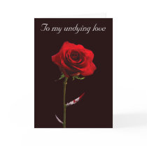 Deadly Rose Forever Love Customizable cards