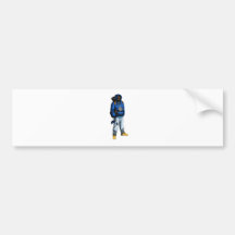 Deadly X Blue Bumper Sticker
