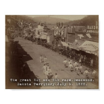 Deadwood Hub and Hub Race 1888 posters