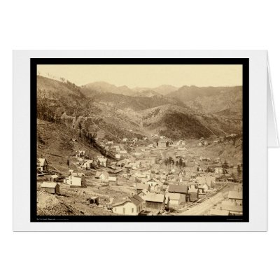 Deadwood Viewed from Engleside SD 1888 card