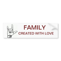 Deaf/Auslan Family Made with Pride Sticker Bumper Stickers
