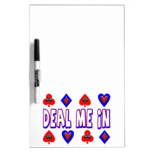 Deal Me In Playing Cards Dry Erase White Board