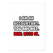 Deal With It ... Funny Accountant Post Cards
