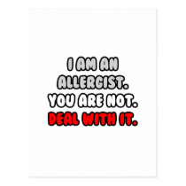 Deal With It ... Funny Allergist Postcards
