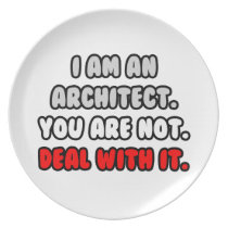 Deal With It ... Funny Architect Party Plate