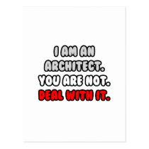 Deal With It ... Funny Architect Post Card