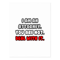 Deal With It ... Funny Attorney Post Cards