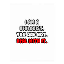 Deal With It ... Funny Biologist Postcards