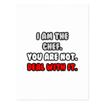 Deal With It ... Funny Chef Shirts and Gifts Postcard