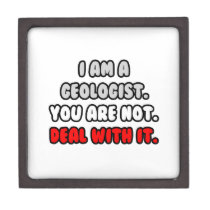 Deal With It ... Funny Geologist Premium Trinket Box