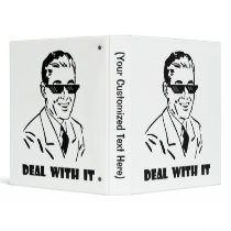 Deal With It Retro 3 Ring Binders