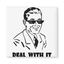Deal With It Retro Refrigerator Magnets