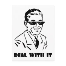 Deal With It Retro Post Card