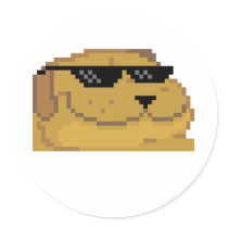 Deal With it Smugdog Round Stickers