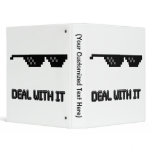 Deal With It Sunglasses Vinyl Binders