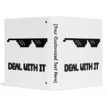 Deal With It Sunglasses Vinyl Binders