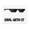 Deal With It Sunglasses postcards