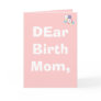 DEar Birth Mom, Customized Greeting Cards