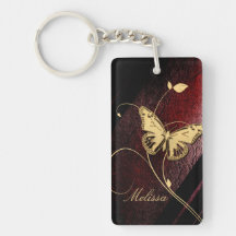 Dear Butterfly Rectangle Acrylic Key Chains