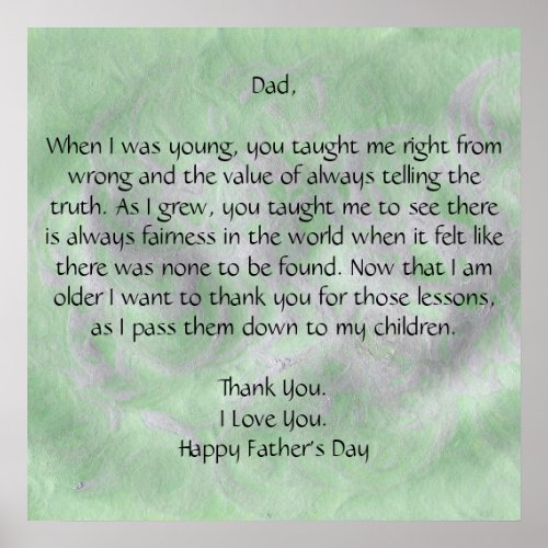 Dear Dad - Father#39;s Day Poster