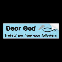 Dear God bumper stickers