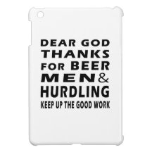 Dear God Thanks For Beer Men and Hurdling iPad Mini Cover
