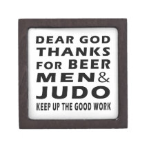 Dear God Thanks For Beer Men and Judo Premium Jewelry Boxes