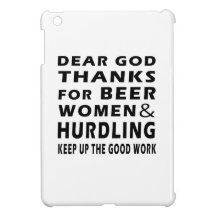 Dear God Thanks For Beer Women and Hurdling Cover For The iPad Mini