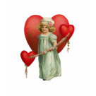 edun_live_ladies_tshirt - Cute Valentines day child in long vintage dress and cap is surrounded with red hearts and flowers. Many gifts and apparel available with this design in my store.: Sizes  Available colors: white