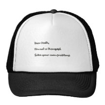 Dear Math, I'm not a therapist. Mesh Hat