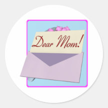 Dear Mom Round Sticker