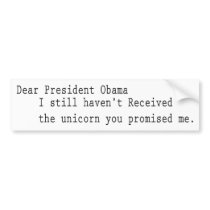 Dear President Obama Bumper Sticker
