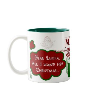 Dear Santa 2-Tone Mug - Personalize Name/Message mug