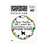 Dear Santa Afghan Hound postage