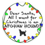 Dear Santa Afghan Hound Sticker
