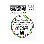 Dear Santa Alaskan Malamute Stamp