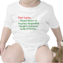 Dear Santa Attorney Baby Bodysuits