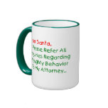 Dear Santa Attorney mugs